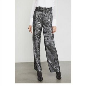 BCBGMAXAZRIA high waisted metallic pants